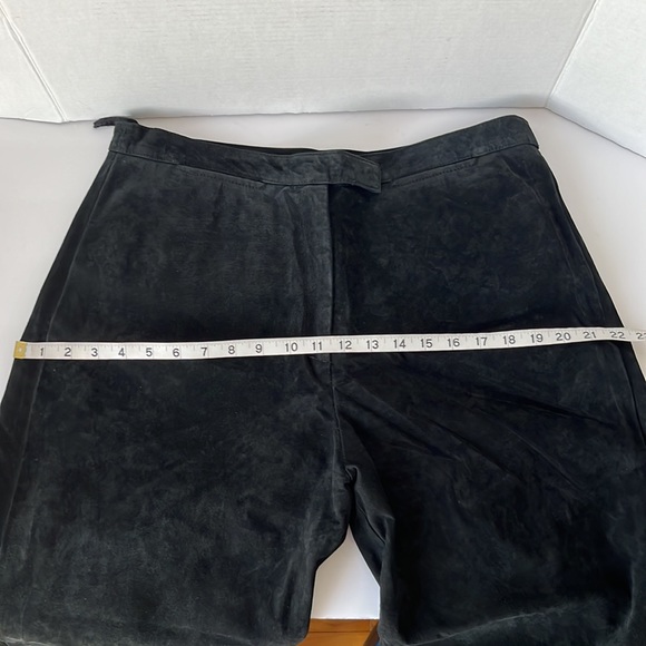 NAVY SUEDE TROUSERS - Picture 9 of 10